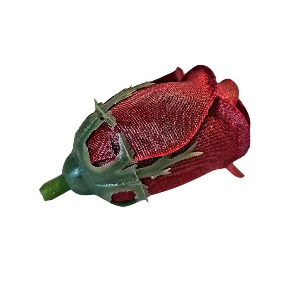 50 Burgundy Red Satin Rose Buds Stemless Wedding Floral Craft DIY 2 inch Flowers